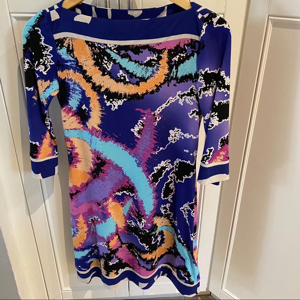 Ali Ro Abstract Print Shift Dress